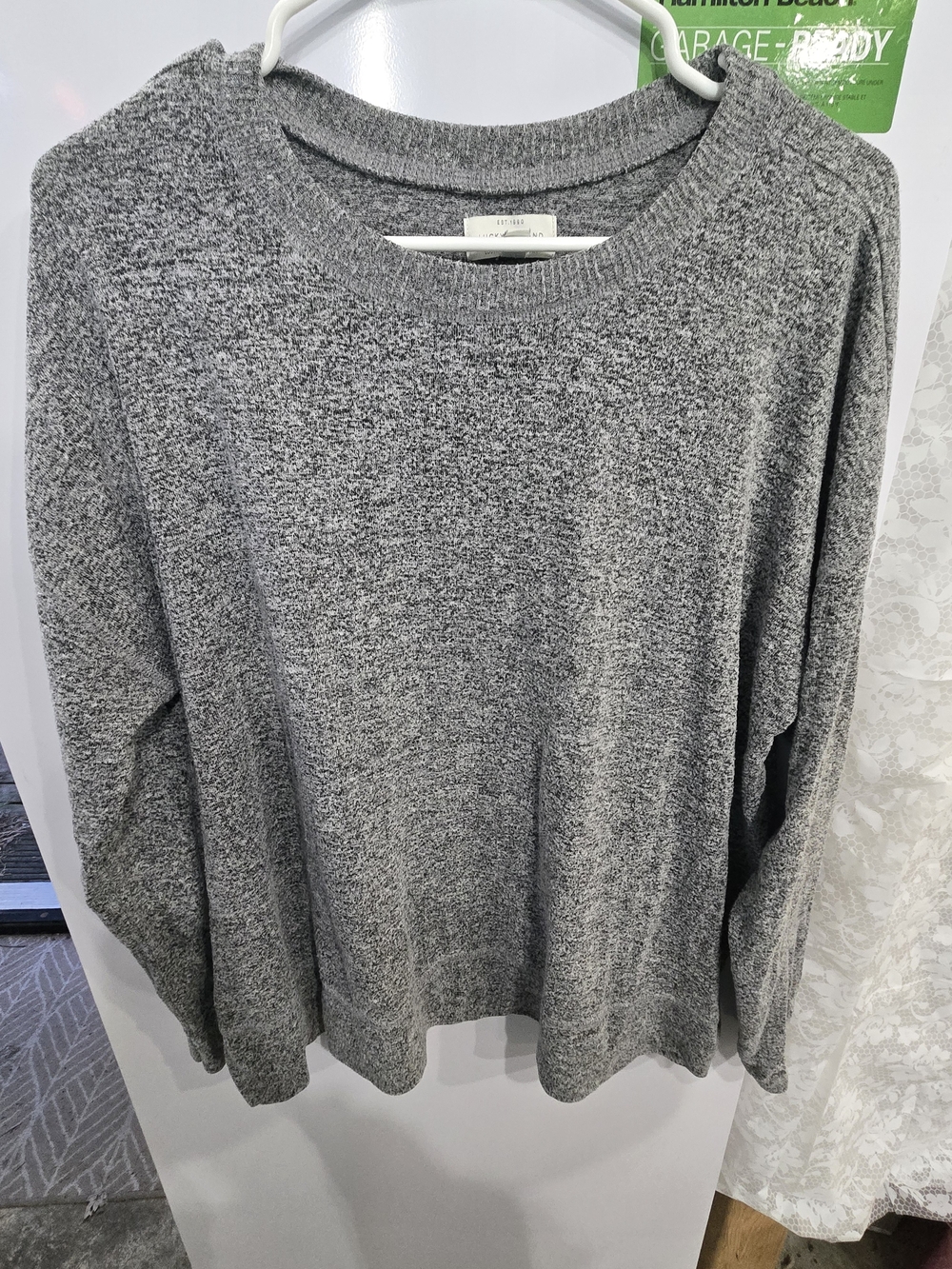 Lucky Brand Heather Gray Crewneck Sweater